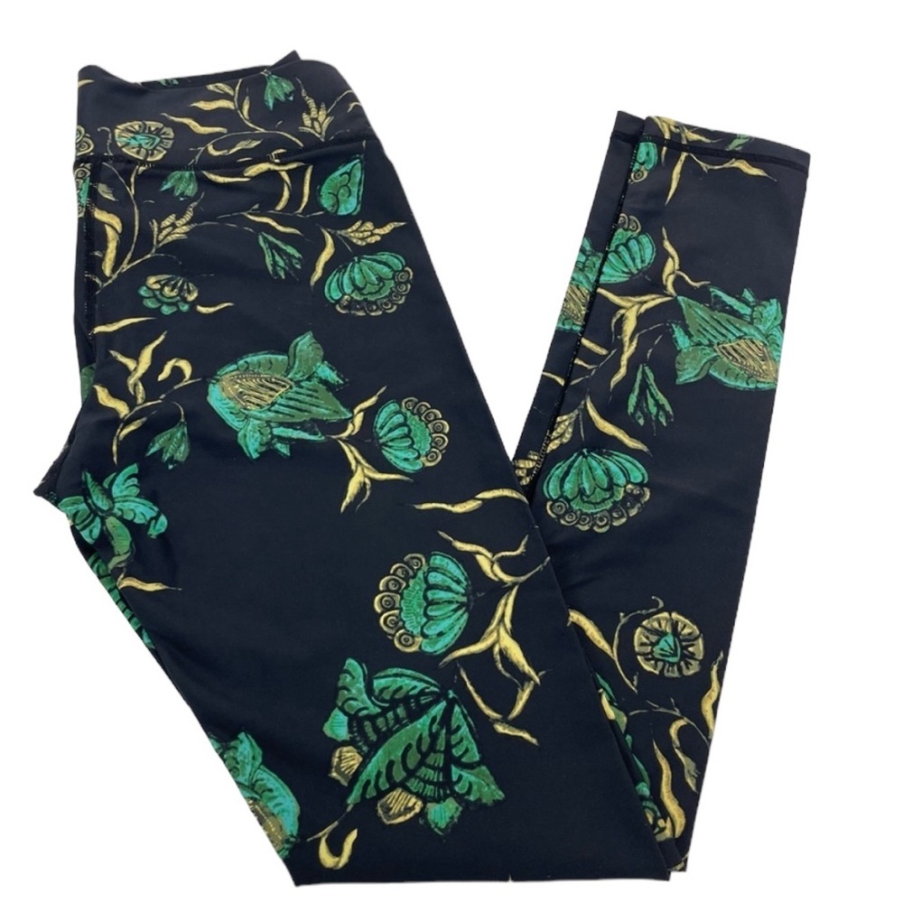 The Upside Leggings Size 8 Black & Green